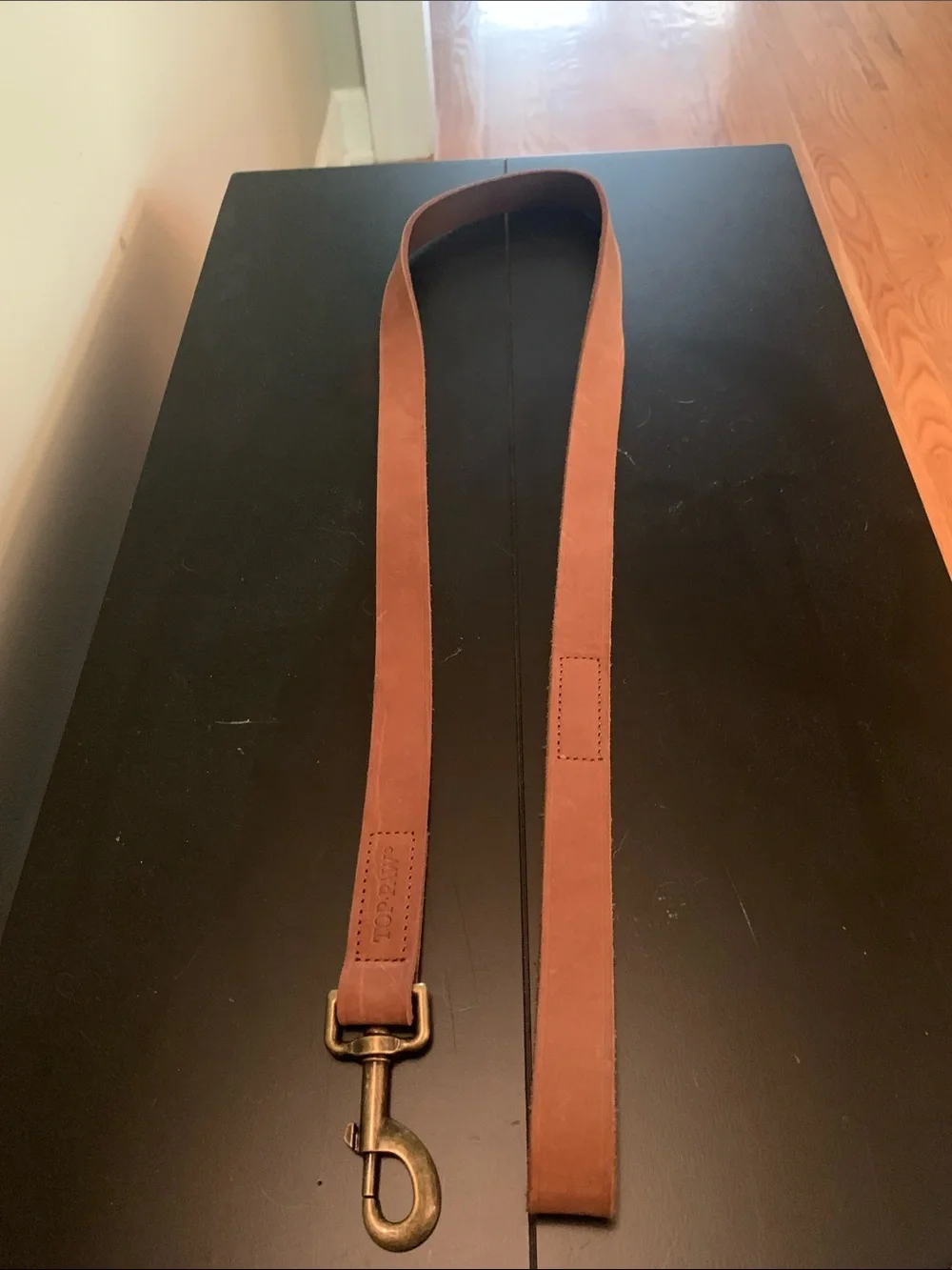 Top Paw Brown Leather Dog Leash